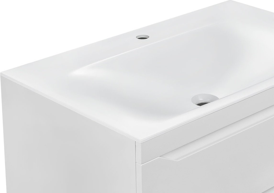 Раковина Vincea VCB-1F800W врезная прямоугольная 80, искусственный камень купить,NaN