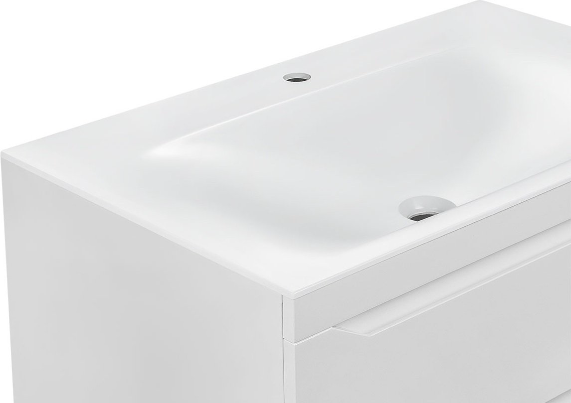 Раковина Vincea VCB-1F800W врезная прямоугольная 80, искусственный камень купить,NaN