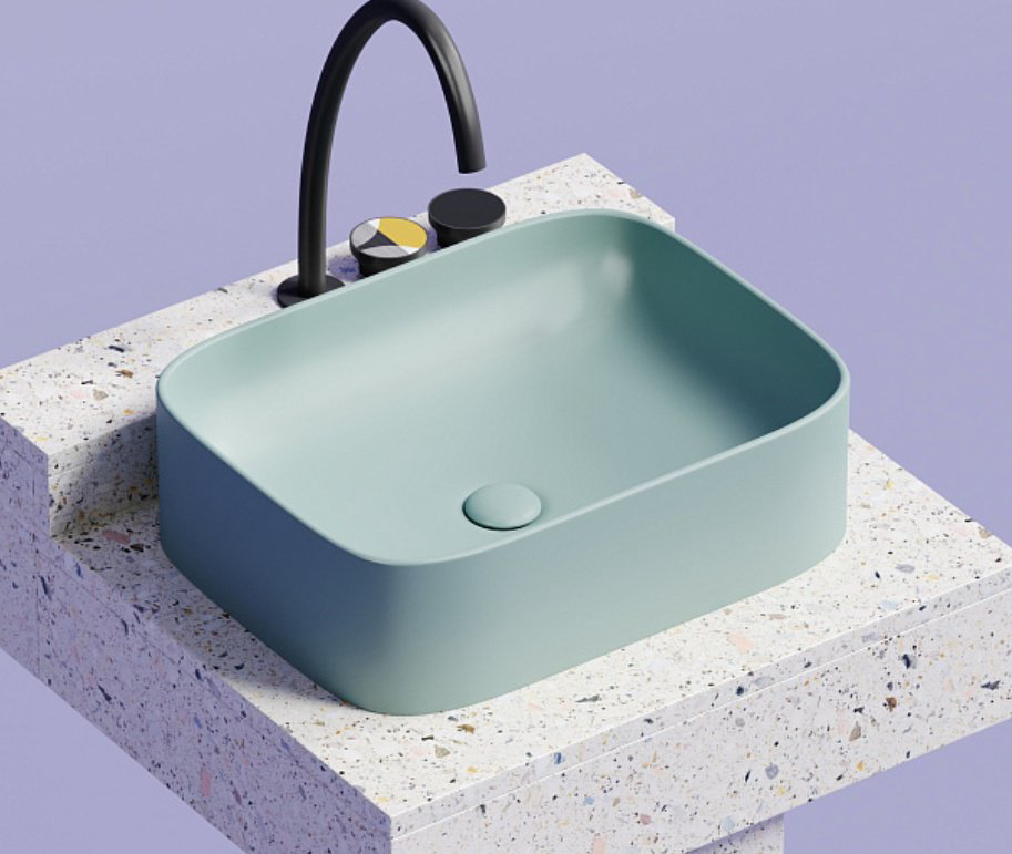 Раковина Ceramicanova CN6052MLG накладная прямоугольная 50, санфарфор купить,294221