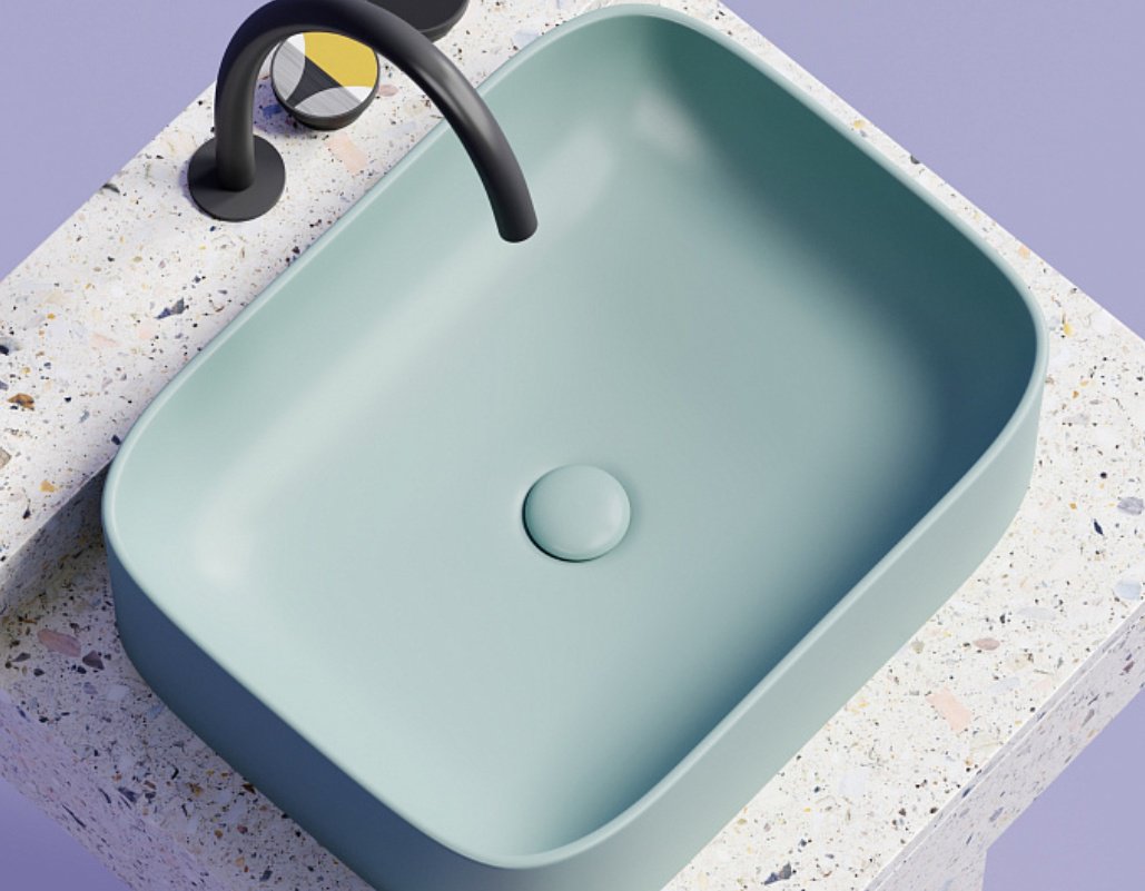 Раковина Ceramicanova CN6052MLG накладная прямоугольная 50, санфарфор