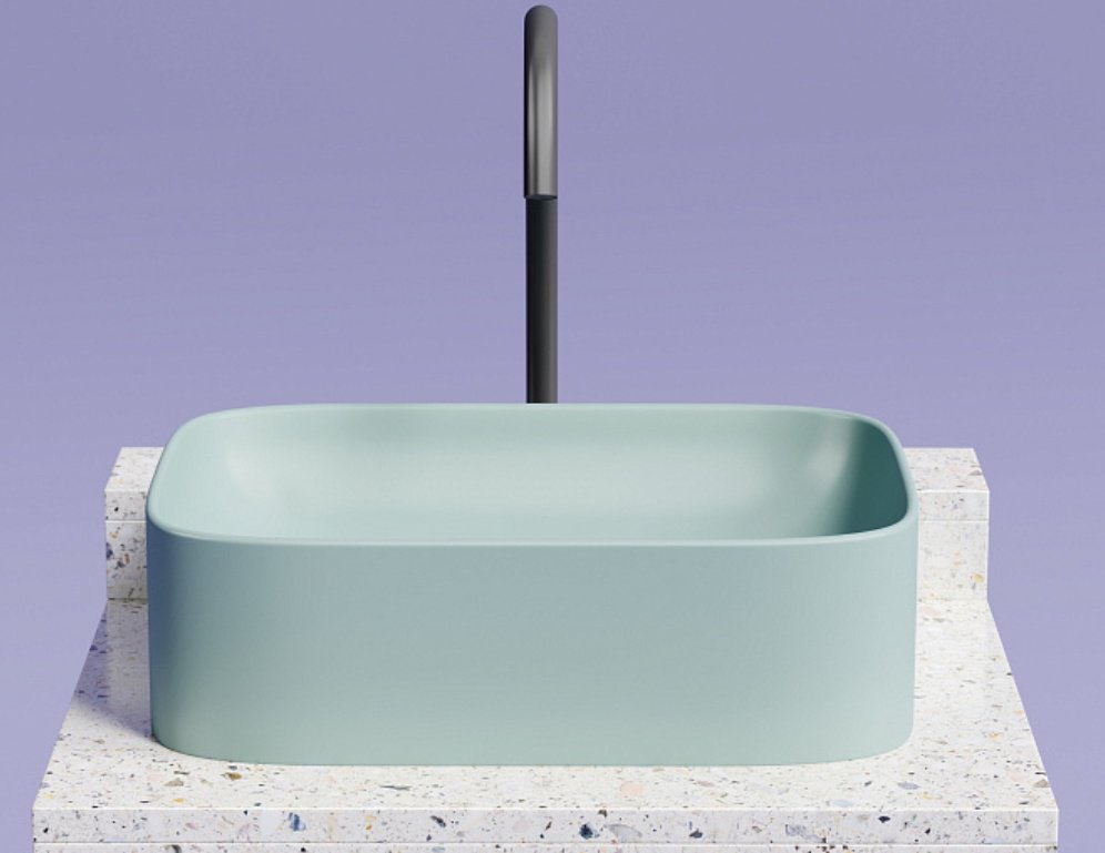 Раковина Ceramicanova CN6052MLG накладная прямоугольная 50, санфарфор