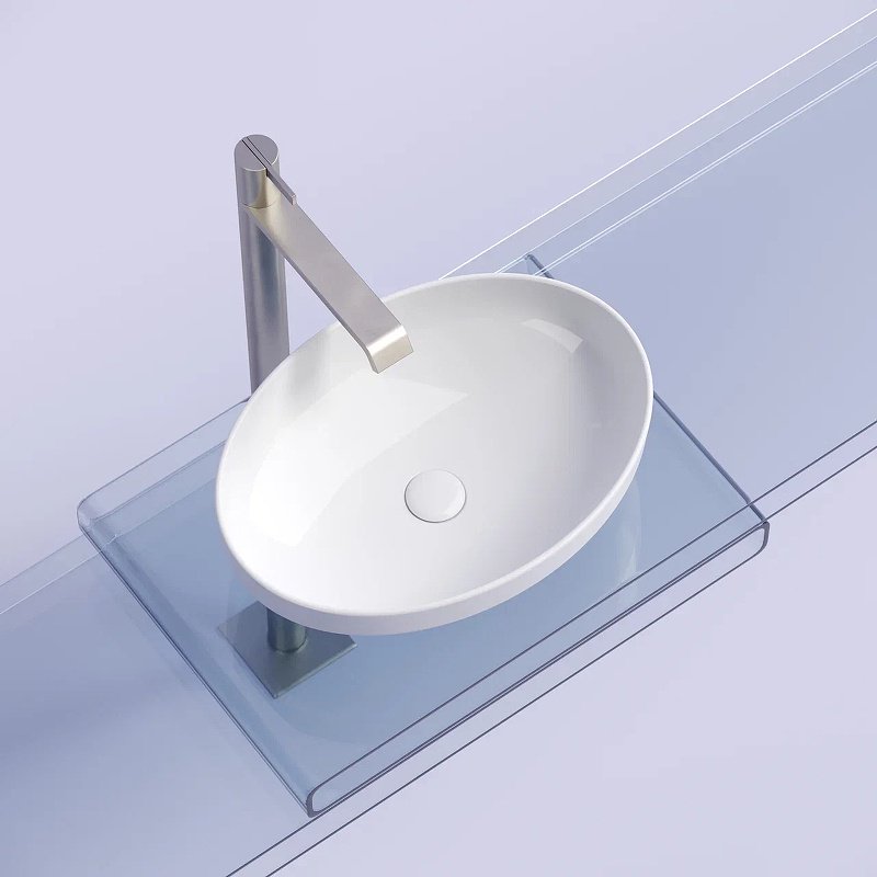 Раковина Ceramicanova CN6056 накладная овальная 36.3, фарфор
