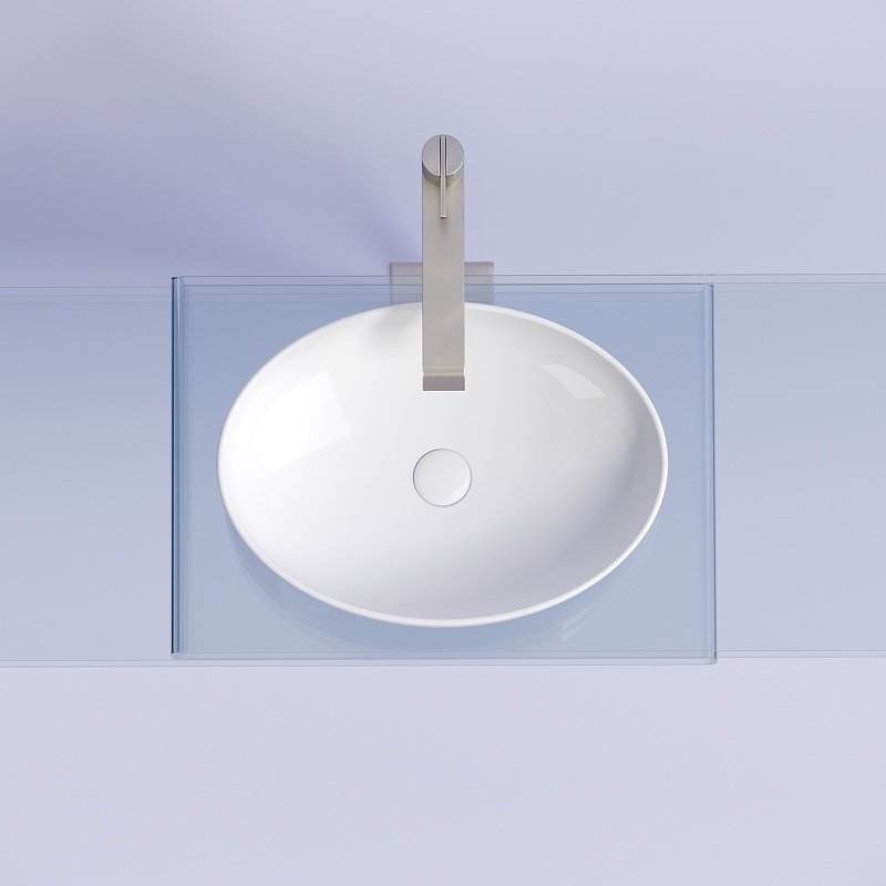 Раковина Ceramicanova CN6056 накладная овальная 36.3, фарфор