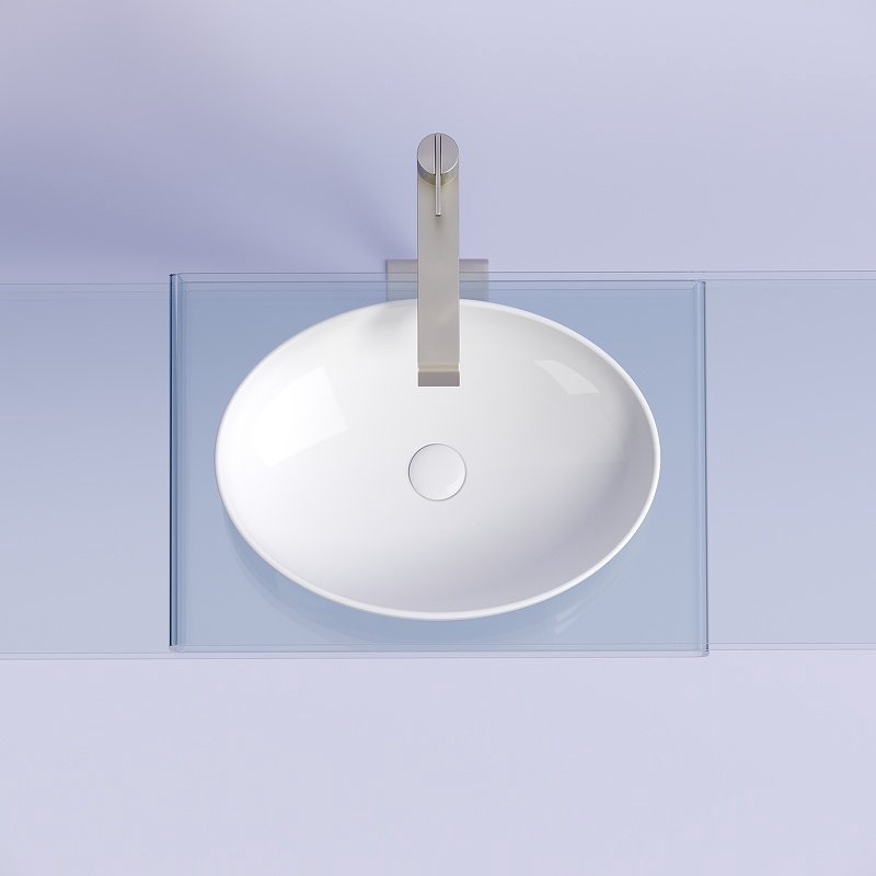 Раковина Ceramicanova CN6056 накладная овальная 36.3, фарфор купить,138106