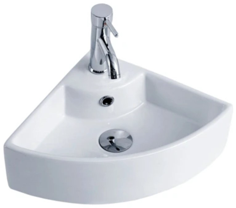 Раковина GID-ceramic N9067b подвесная угловая 45, керамика купить,NaN