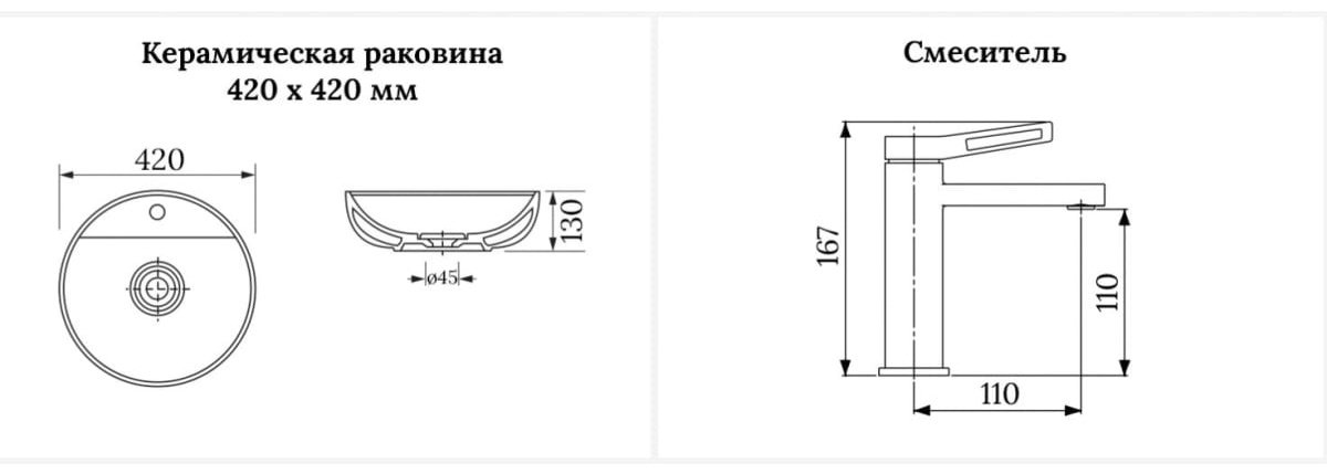 Раковина Wellsee 201000697 Chalice Perfection накладная круглая 42, фаянс купить,NaN