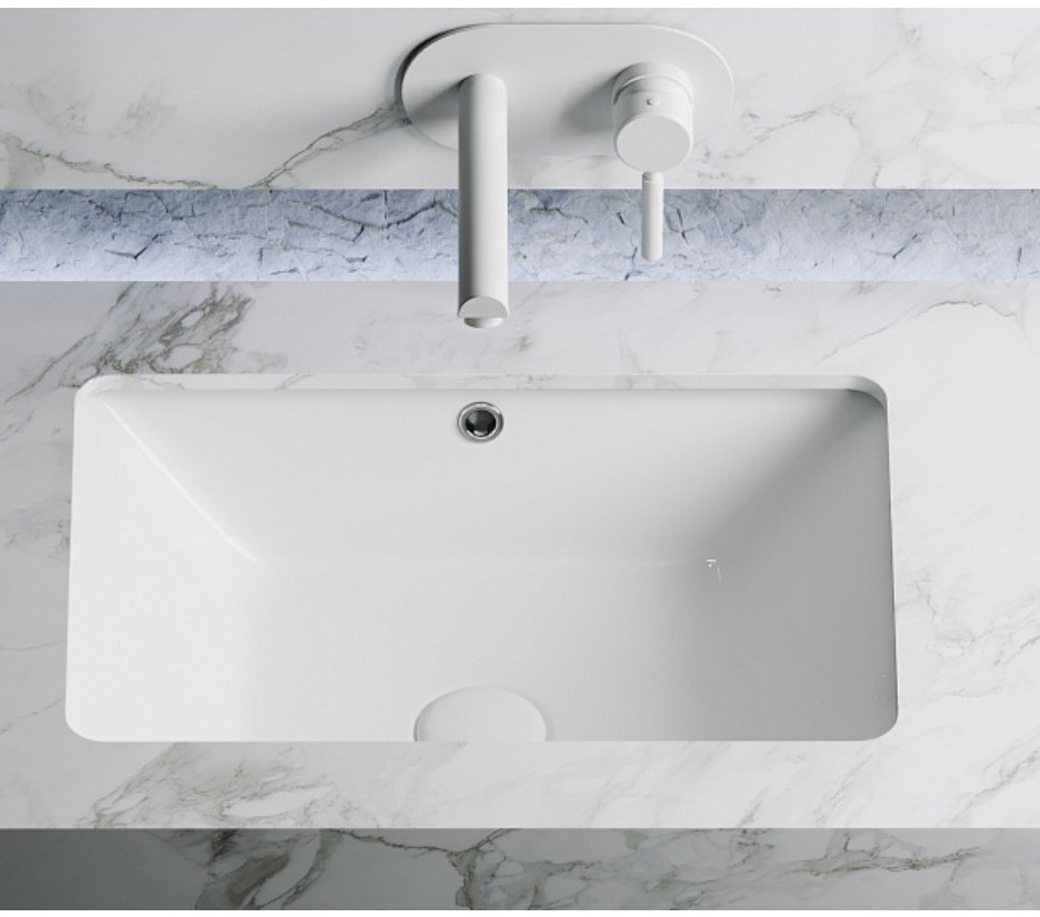 Раковина Ceramicanova CN6045 врезная прямоугольная 55, санфарфор
