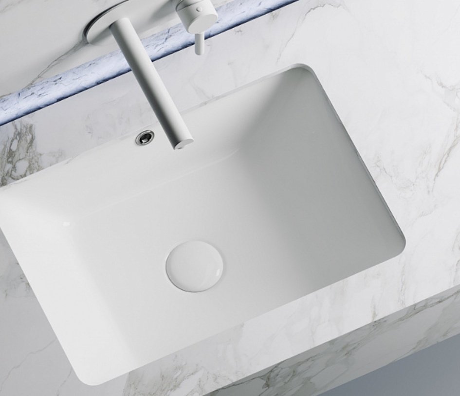 Раковина Ceramicanova CN6045 врезная прямоугольная 55, санфарфор