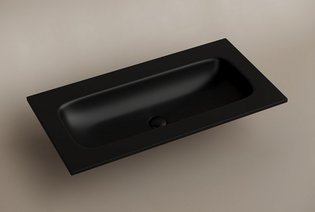 Раковина Ceramicanova CN7019MBWx врезная прямоугольная 92, санфарфор
