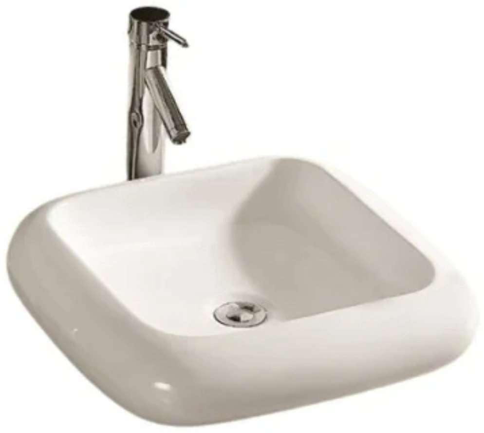 Раковина WeltWasser ELBACH 3061 накладная квадратная 45 см, фаянс купить,NaN