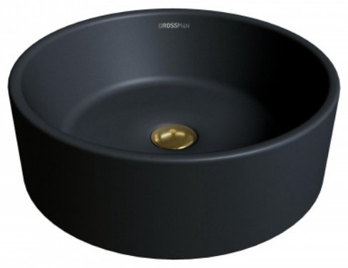Раковина Grossman GR-3013BM накладная круглая 41, фаянс купить,NaN