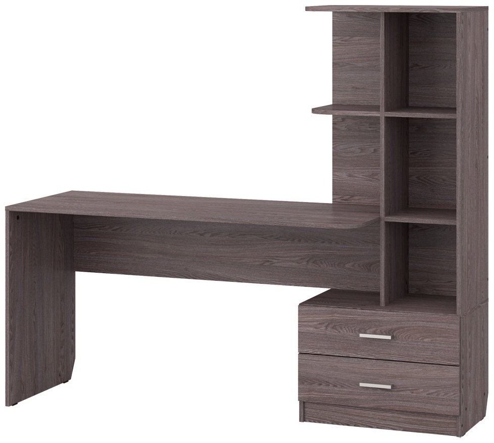 Стол компьютерный с надстройкой Ереке Мебель Lucky HM S, 170х56x150 см, серый купить,NaN