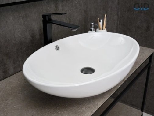 Раковина GID-ceramic N9007 накладная овальная 63.5, керамика купить,NaN