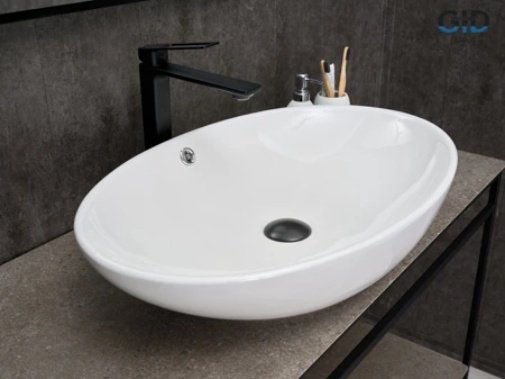 Раковина GID-ceramic N9007 накладная овальная 63.5, керамика купить,NaN