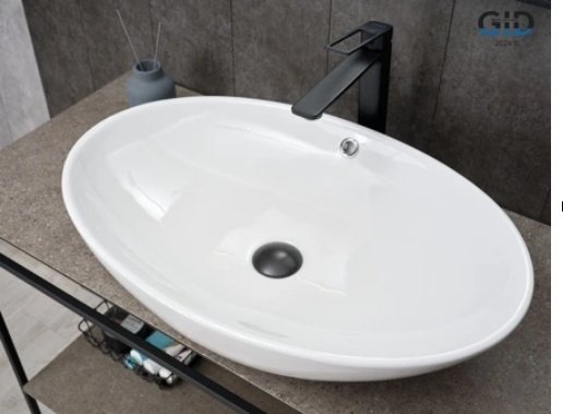Раковина GID-ceramic N9007 накладная овальная 63.5, керамика купить,NaN