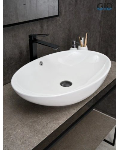 Раковина GID-ceramic N9007 накладная овальная 63.5, керамика купить,NaN
