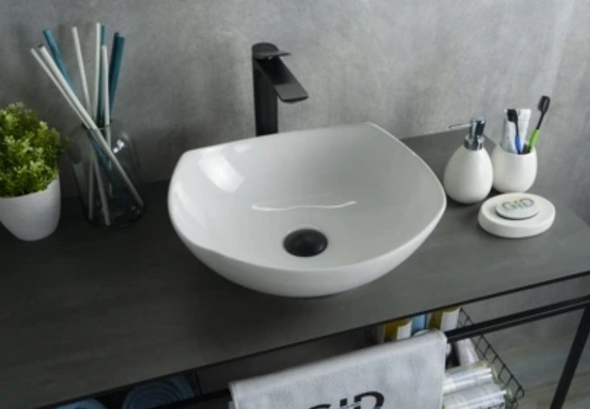 Раковина GID-ceramic N9412 накладная нестандартная 41, керамика