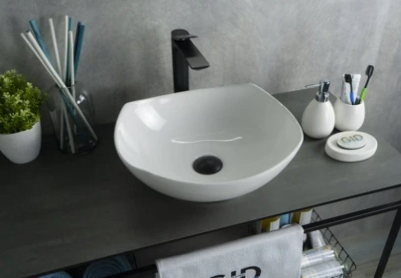 Раковина GID-ceramic N9412 накладная нестандартная 41, керамика