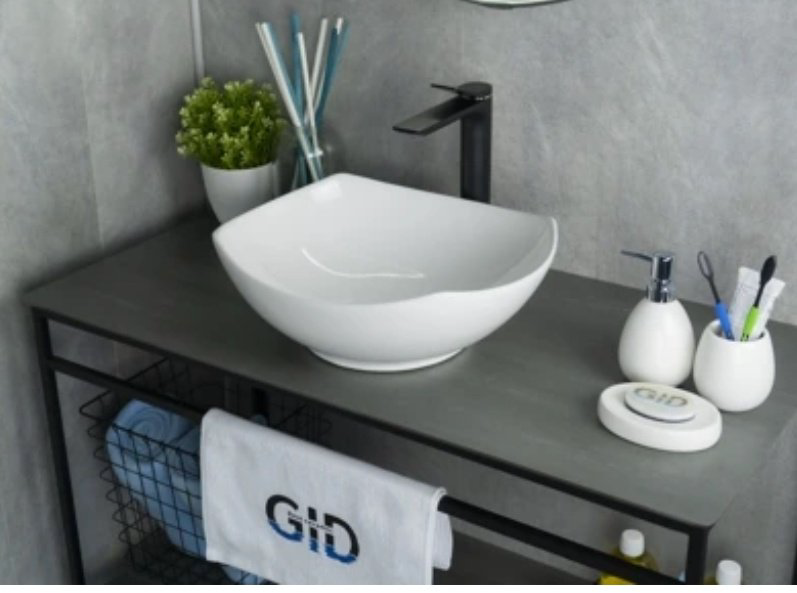 Раковина GID-ceramic N9412 накладная нестандартная 41, керамика купить,67100