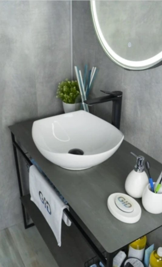 Раковина GID-ceramic N9412 накладная нестандартная 41, керамика купить,67100