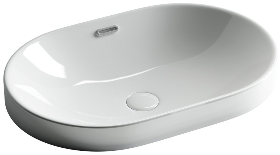 Раковина Ceramicanova CN5020 накладная овальная 61, санфарфор