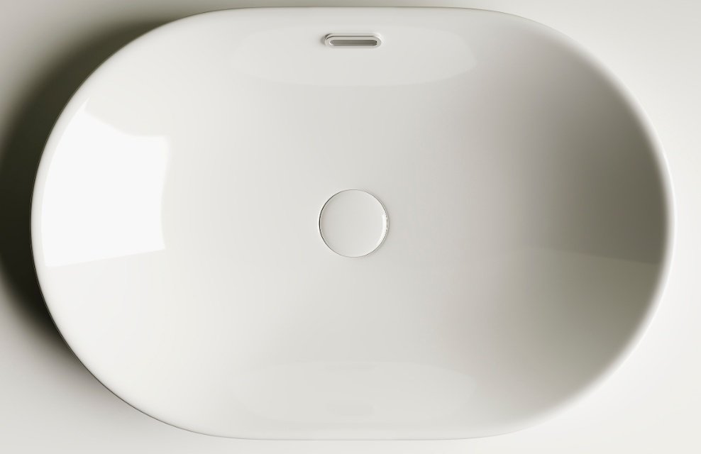 Раковина Ceramicanova CN5020 накладная овальная 61, санфарфор