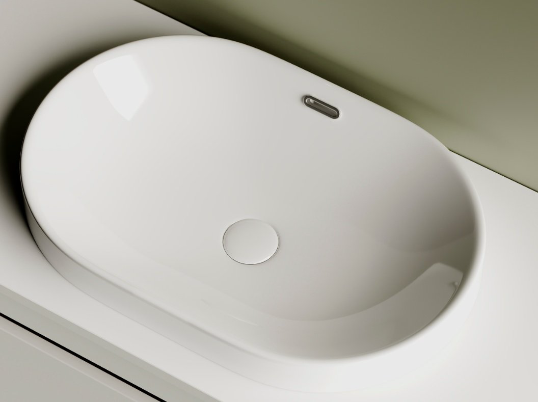 Раковина Ceramicanova CN5020 накладная овальная 61, санфарфор купить,124800