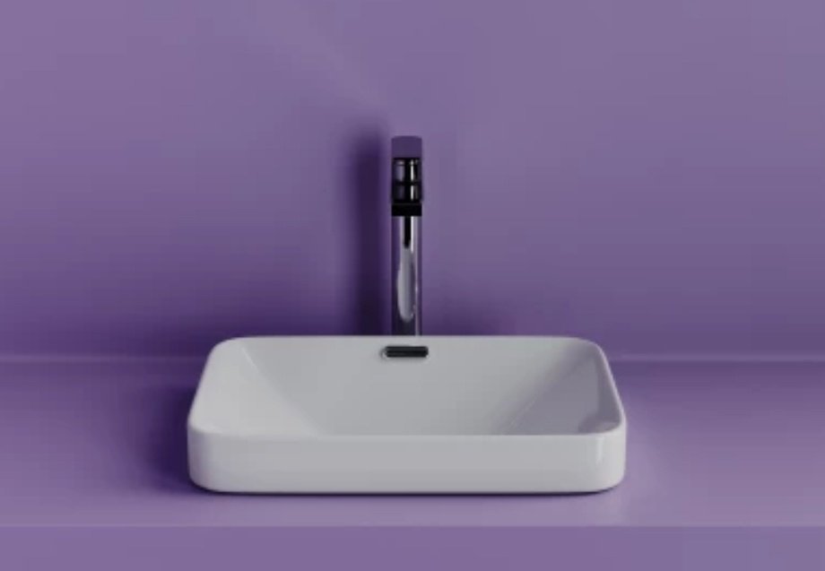Раковина Ceramicanova Element CN6078 врезная прямоугольная 46, санфарфор