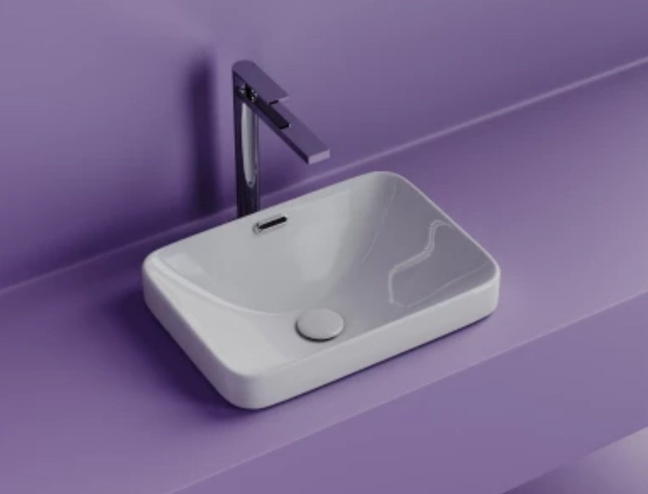Раковина Ceramicanova Element CN6078 врезная прямоугольная 46, санфарфор купить,170400