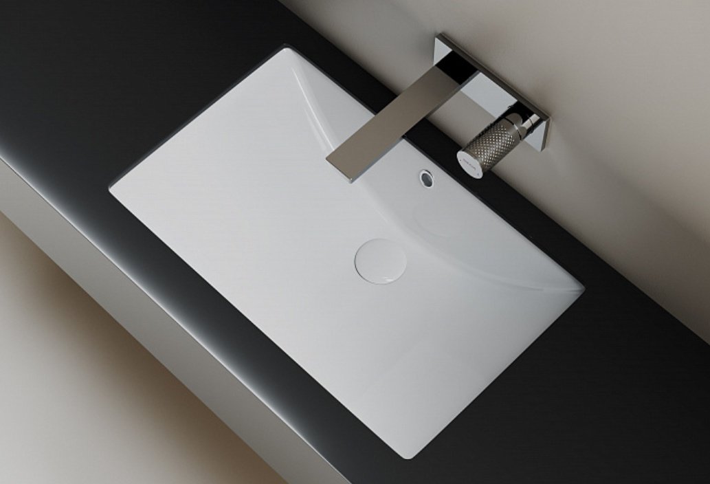 Раковина Ceramicanova CN6082 врезная прямоугольная 60, санфарфор