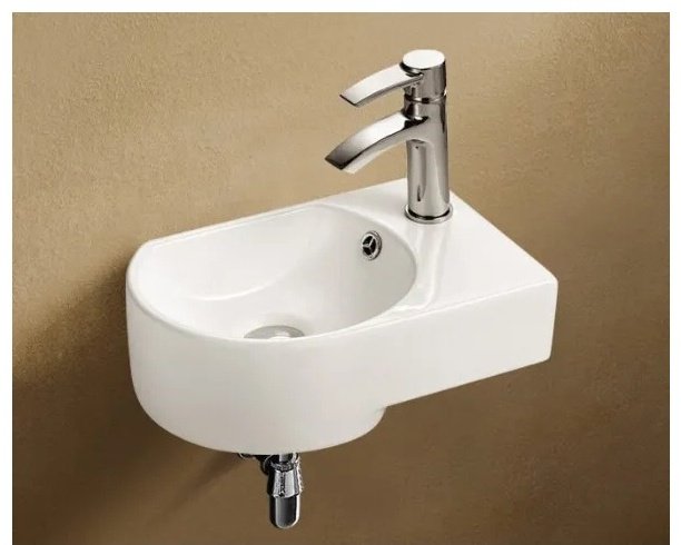 Раковина WeltWasser AISBACH 5014 R подвесная нестандартная 41 см, фаянс купить,NaN