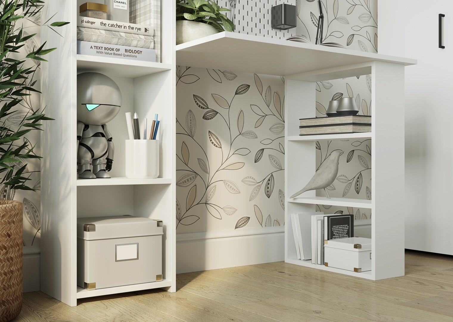 Стол письменный DOMA ASTI-4 big, 138х115x50 см, белый купить,NaN