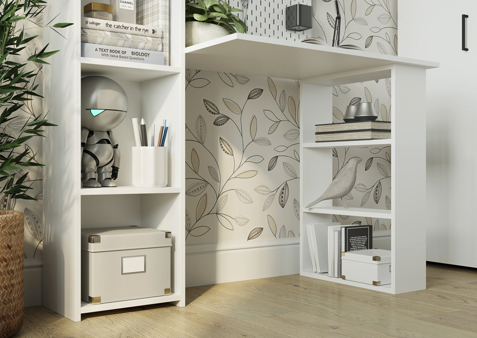 Стол письменный DOMA ASTI-4 big, 138х115x50 см, белый купить,NaN