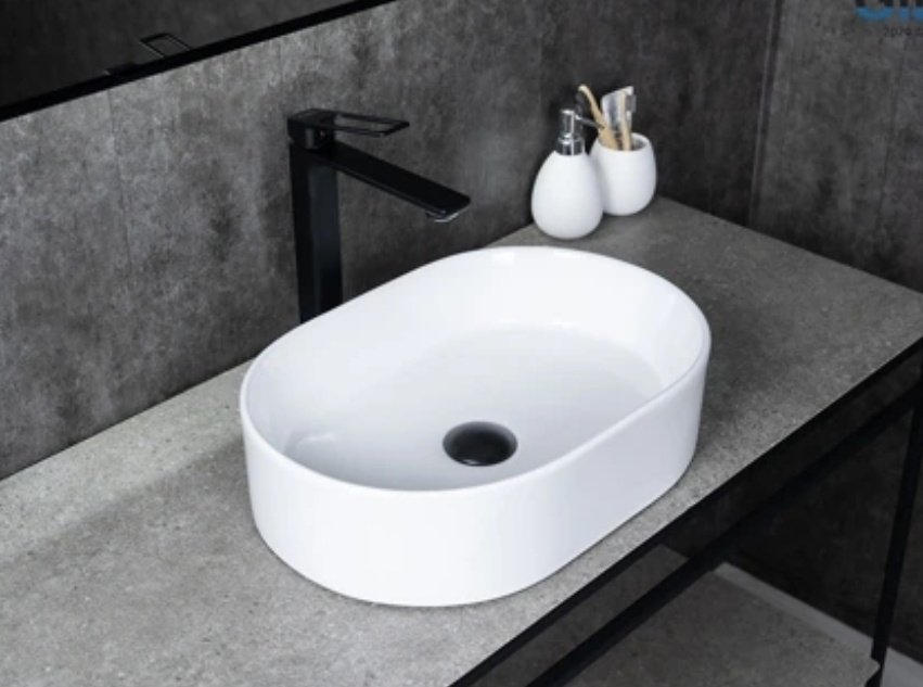 Раковина GID-ceramic N1330 накладная овальная 46, керамика