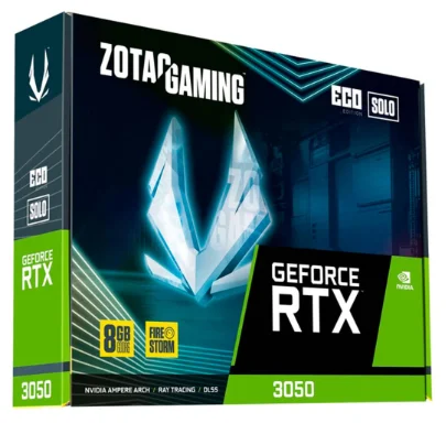 Видеокарта Zotac Express Gaming RTX 3050 ECO SOLO ZT-A30500R-10L 8Gb купить,0