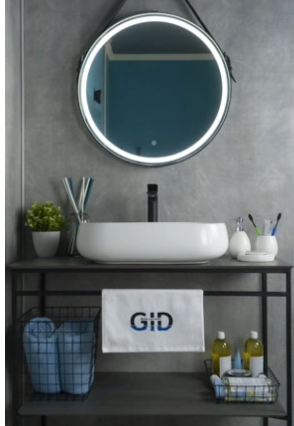 Раковина GID-ceramic N9243 накладная овальная 56, керамика
