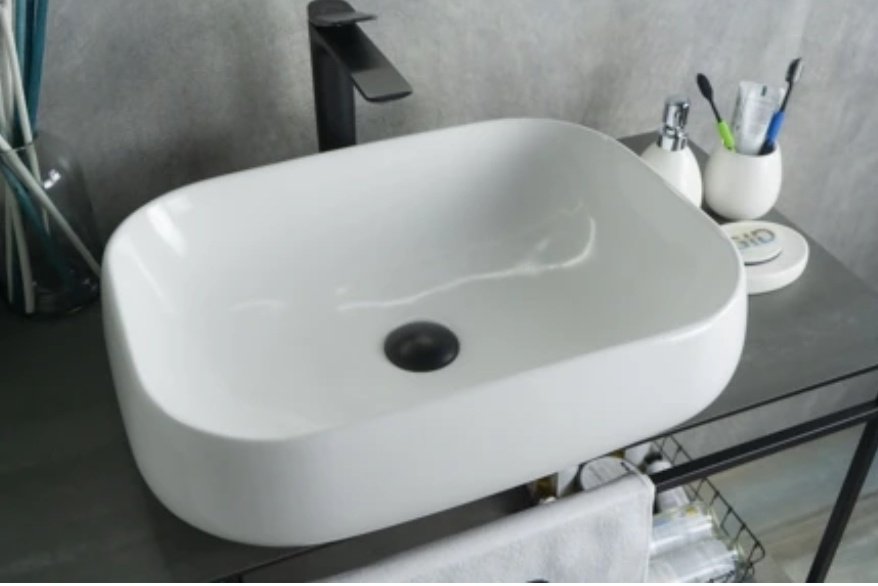 Раковина GID-ceramic N9243 накладная овальная 56, керамика