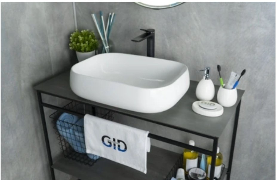 Раковина GID-ceramic N9243 накладная овальная 56, керамика купить,116000