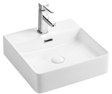 Раковина WeltWasser WW ELBACH 2177 накладная квадратная 42 см, фаянс