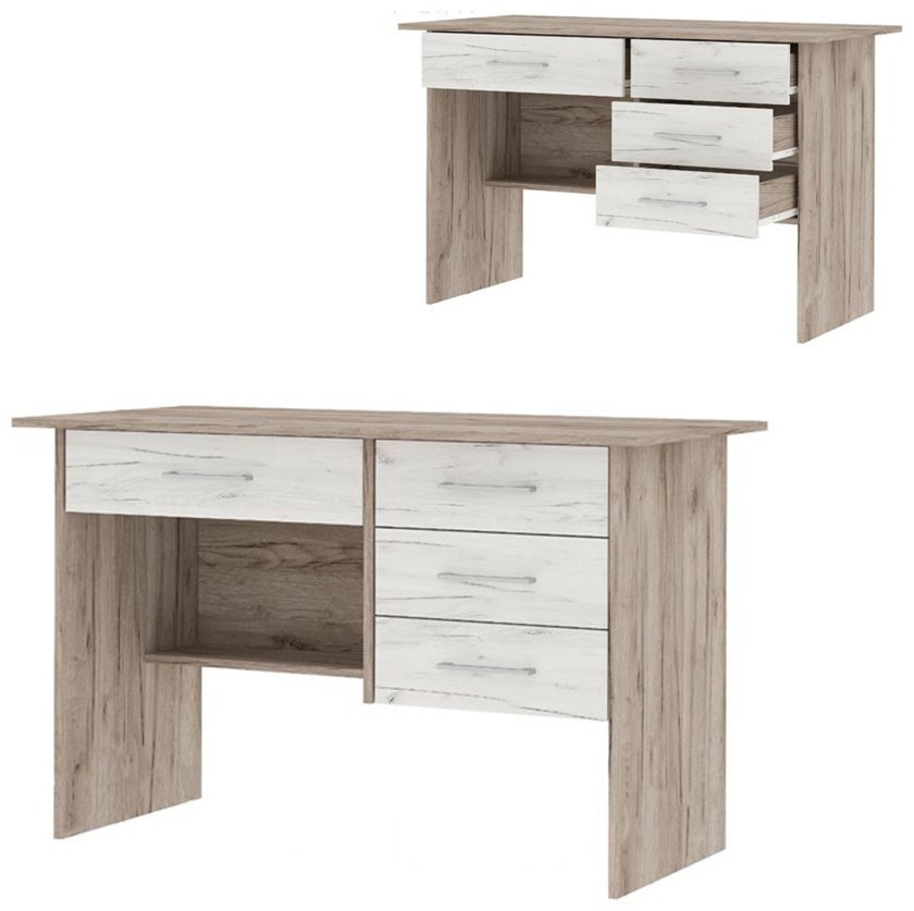 Стол письменный DOMA 4852, 120х60x75 см, белый, светло-коричневый купить,NaN