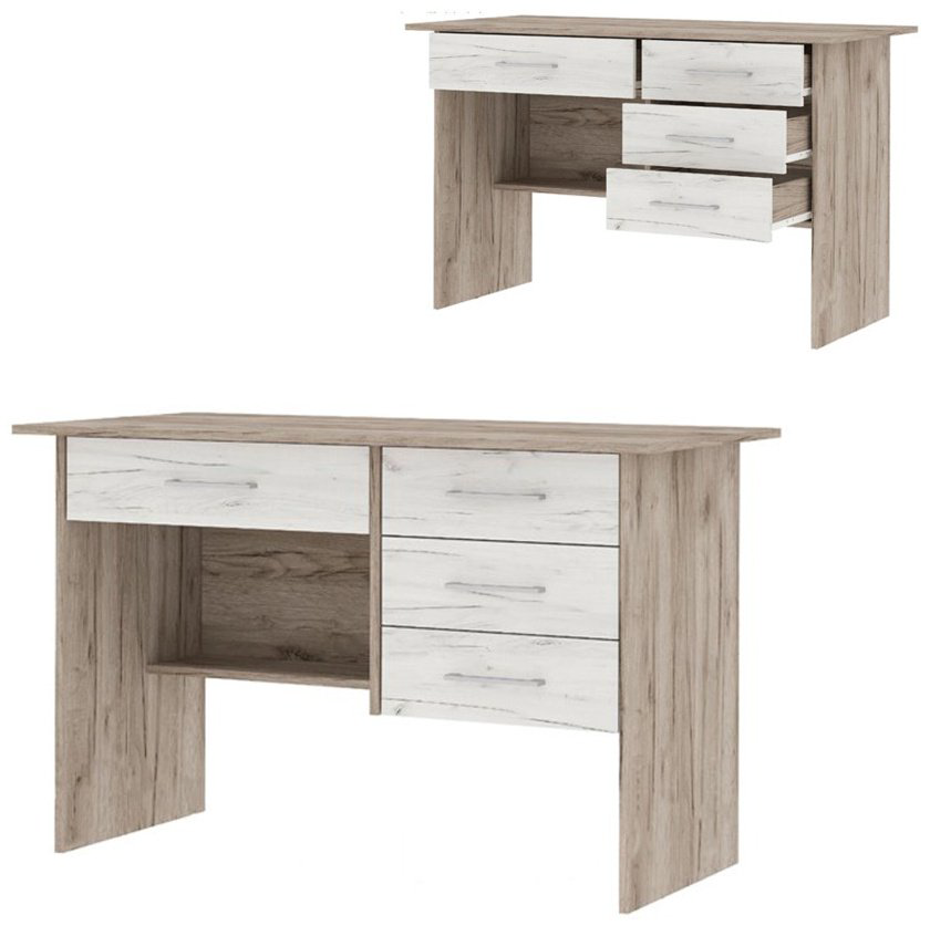 Стол письменный DOMA 4852, 120х60x75 см, белый, светло-коричневый купить,NaN