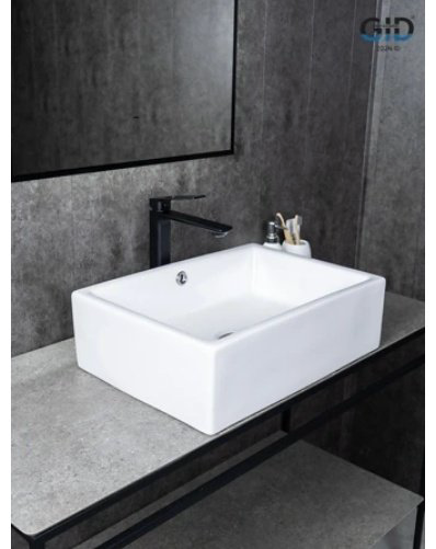 Раковина GID-ceramic N9129 накладная прямоугольная 51, керамика купить,54700