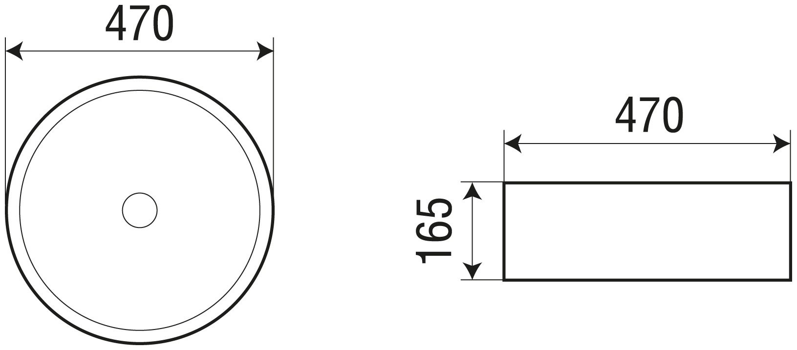 Раковина WeltWasser WW ELBACH 3069 накладная круглая 47 см, фаянс