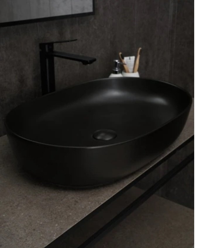 Раковина GID-ceramic Bm1348 накладная овальная 61, керамика
