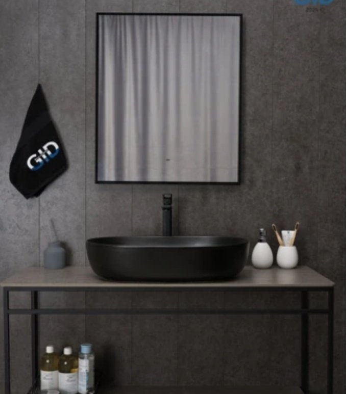 Раковина GID-ceramic Bm1348 накладная овальная 61, керамика