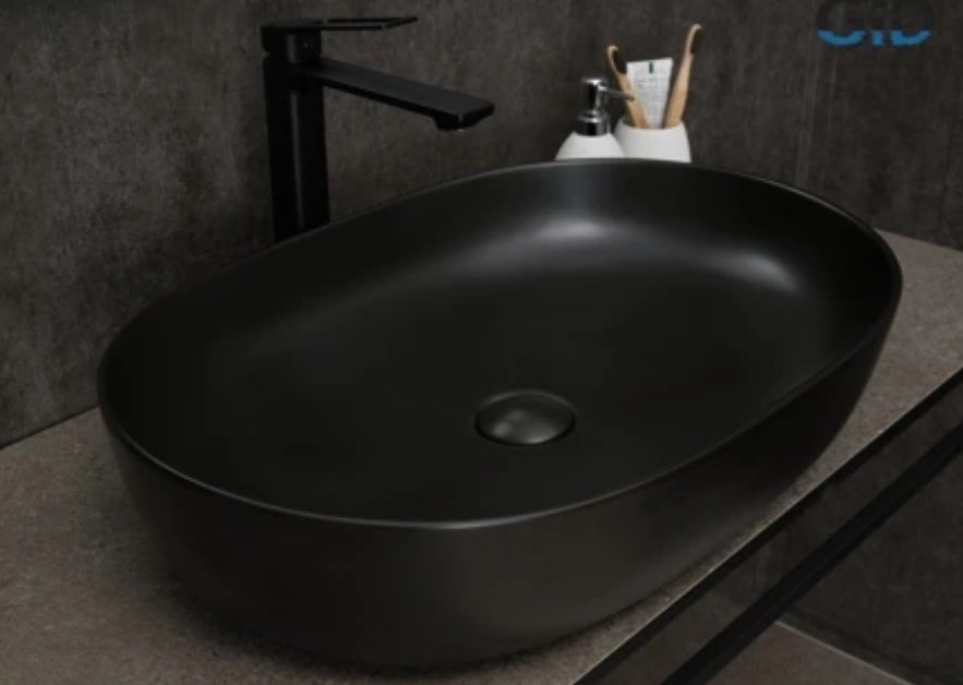 Раковина GID-ceramic Bm1348 накладная овальная 61, керамика