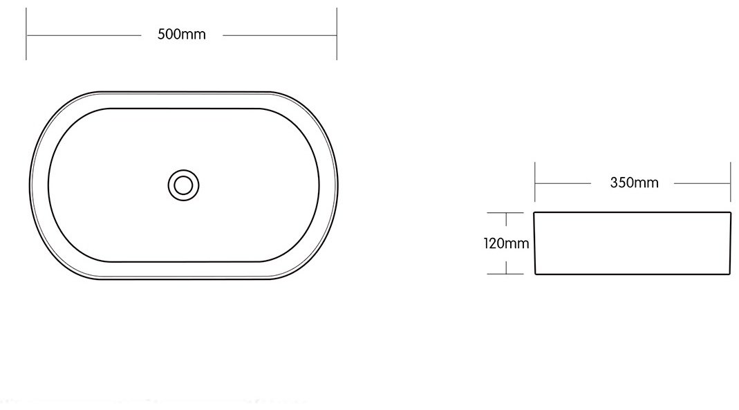 Раковина CeruttiSPA CR0055B MMW1 накладная овальная 50 см, фарфор