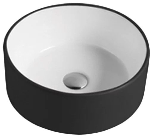 Раковина накладная 41 см MELANA MLN-7078ABW-Black купить,NaN