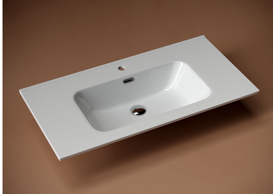 Раковина Ceramicanova Element CN7002 накладная прямоугольная 91, санфарфор