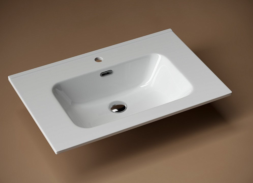 Раковина Ceramicanova CN7007 врезная прямоугольная 71, санфарфор